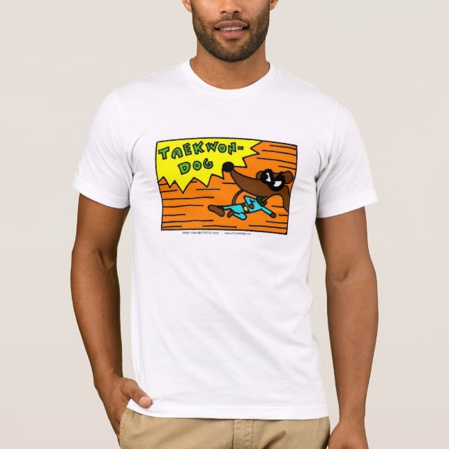 Midge "TAEKWON-DOG" Mens Bella Canvas T-Shirt (Frente)