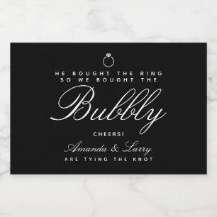 Mídia de vinho espumante de Noivado casando