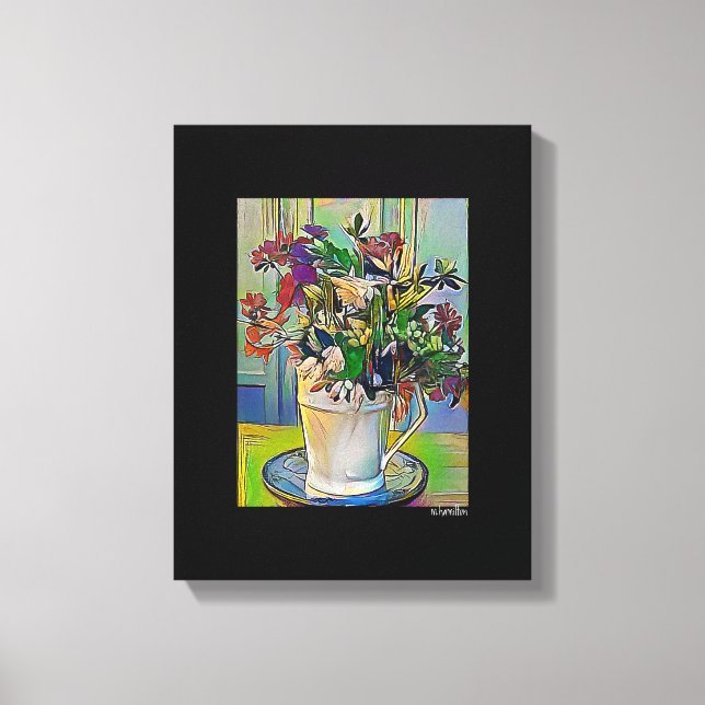 Mídia digital mista - Arte de Canvas preta (Frente)