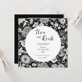 Midnight Bloom: Um Convite Floral Escuro