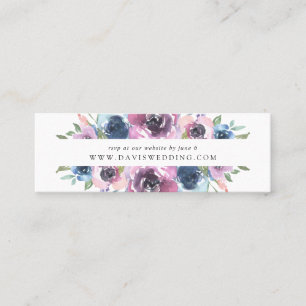 Midnight Blooms Cartões de RSVP para Site de Cas