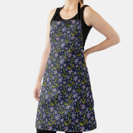 Midnight | Dancing Watercolor Daisies Apron