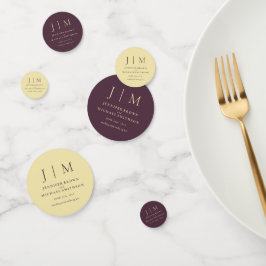 Midnight Fig & Champagne Monogram Classic Wedding