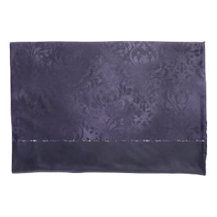Midnight Indigo Romance Satinge Damask