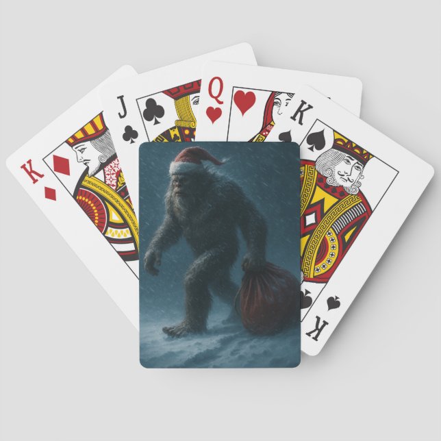 Midnight Yule Sasquatch – Cartas de Baralho de Fol (Verso)