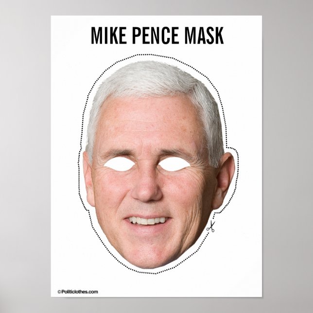Mike Pence Mask Cutout Poster (Frente)