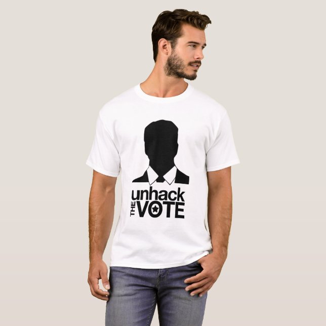 MikeFarb1 Unhack o t-shirt do voto (Frente Completa)