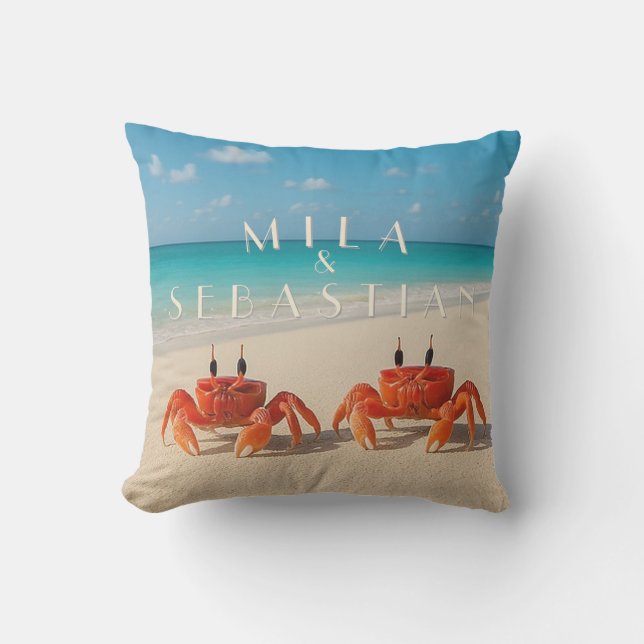 Mila & Sebastian – Almofada Exterior Personalizada (Frente)