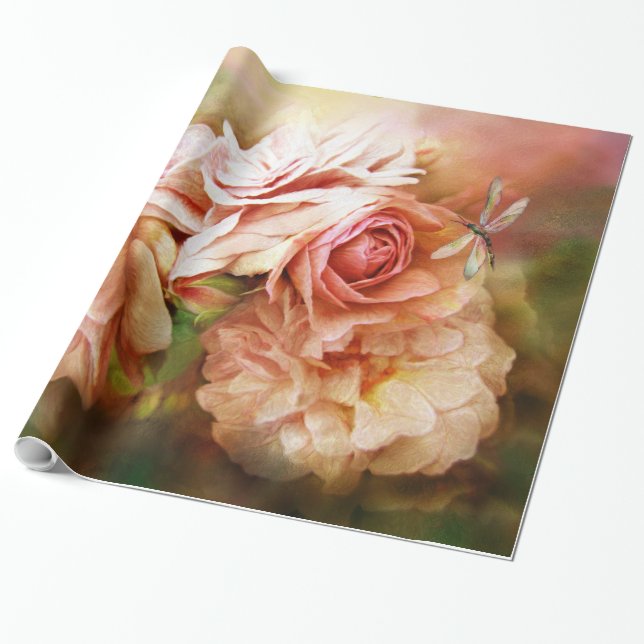 Milagre de um rosa - papel de embrulho da arte do (Desenrolado)