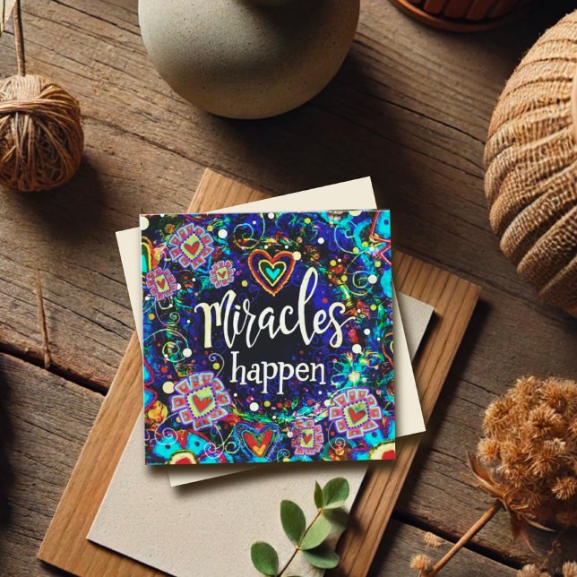 Milagres acontecem Fé Azul Bonito Inspiração (Criador carregado)