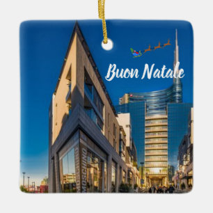 Milão Itália Enfeites de natal Panorâmico