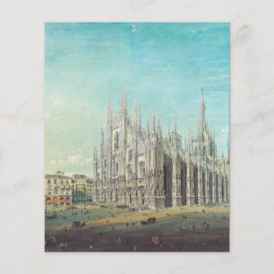 Milão Piazza del Duomo década de 1850 por Carlo Bo