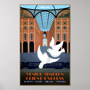 Milão, poster de viagens expresso de oriente