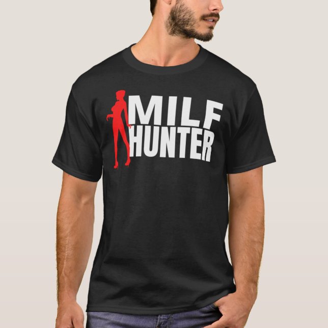 Milf Hunter eu adoro T-Shirt Clássico do mães (Frente)