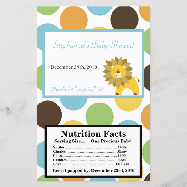 Milho de Micro-Ondas Invólucro Selva Rei Lion Safa (Frente)