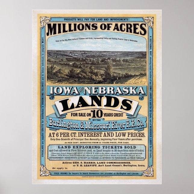 Milhões de acres Venda - Poster (Frente)