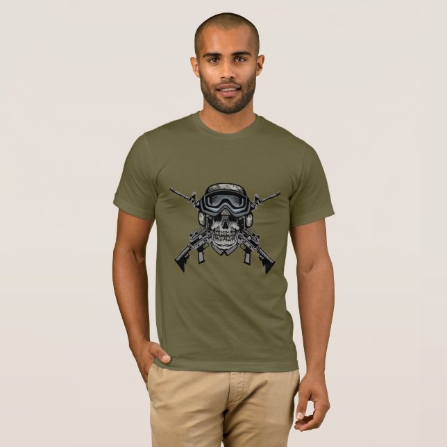 Militar de Camisas Masculinas (Frente Completa)