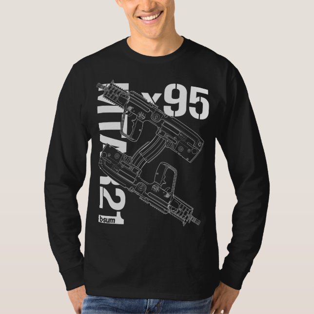 military t-shirts IWI X95 Rifle (Frente)