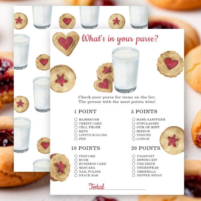 Milk baby shower What's in your purse game (Criador carregado)