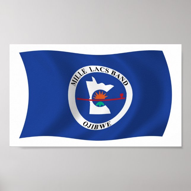Mille Lacs Band Reservation Bandeira Poster Impres (Frente)