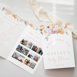 Millie Floral Chá de fraldas Game Booklet
