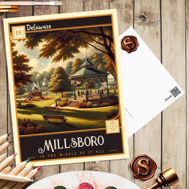 Millsboro, Delaware | Cartão postal Vintage (Criador carregado)