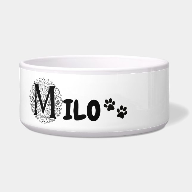 Milo - cães e gatos - tigela personalizada (Frente)