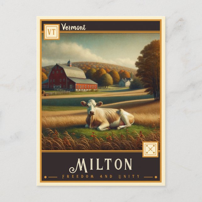 Milton, Vermont | Cartão postal Vintage (Frente)