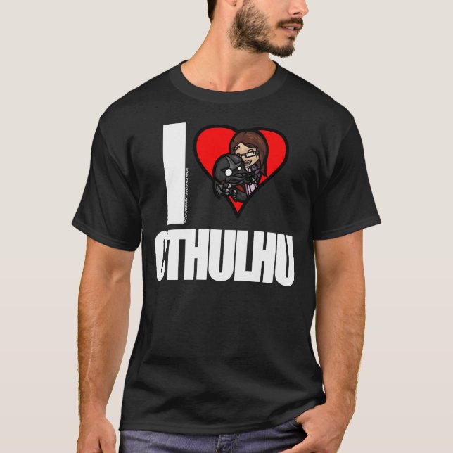 Mim <3 Cthulhu - t-shirt das senhoras (Frente)