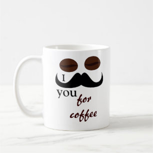 Mim bigode você para a caneca de café