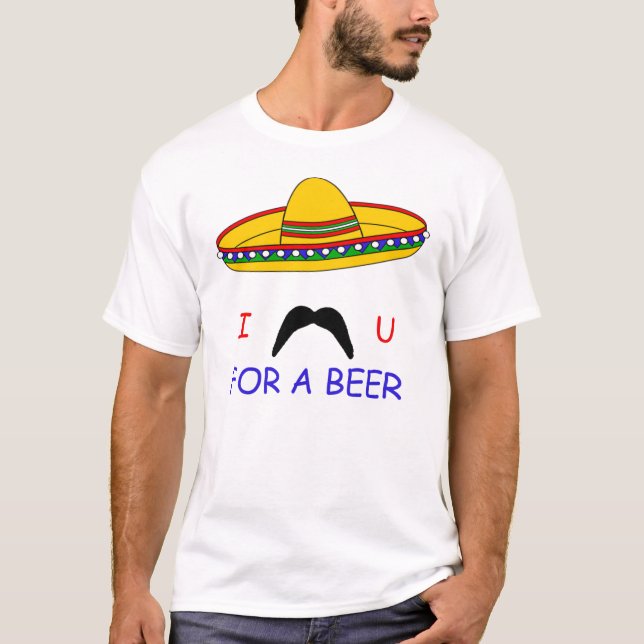 Mim bigode você para um t-shirt de Cinco de Mayo (Frente)