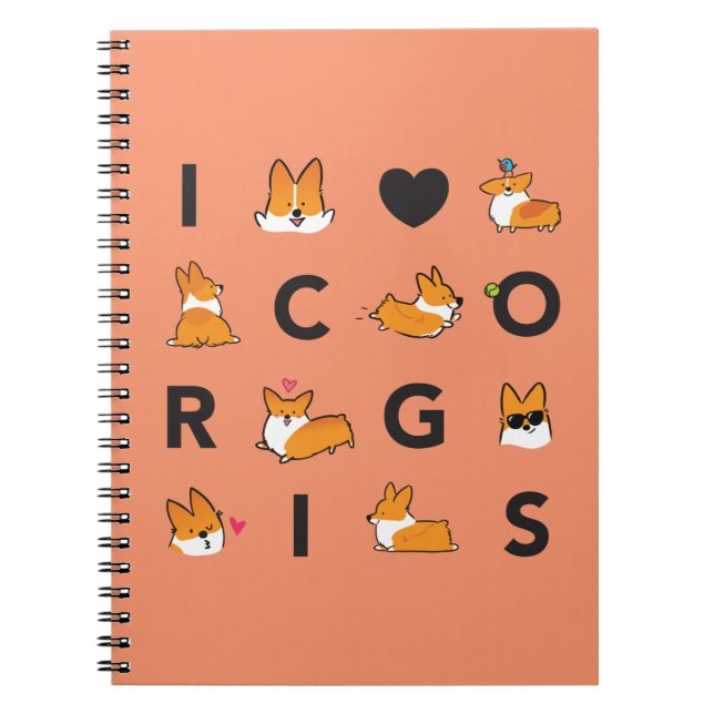 Mim caderno | CorgiThings dos Corgis do coração (Frente)