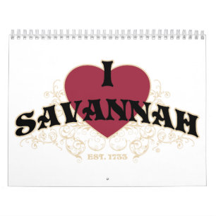 Mim calendário do Est 1733 do savana do coração