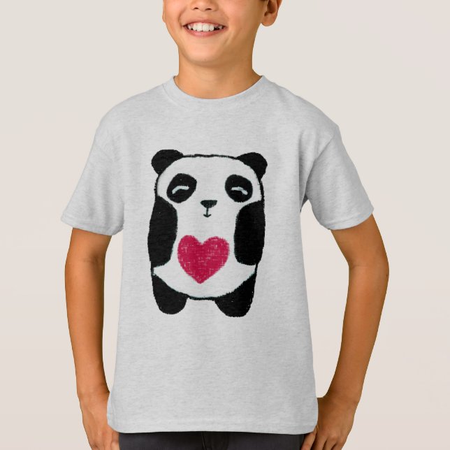 mim camisa das pandas do coração (Frente)