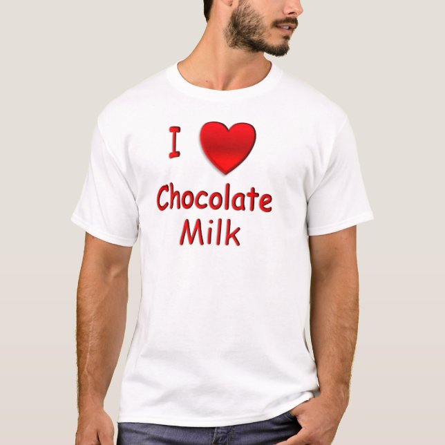 Mim camisas do leite de chocolate T do coração (Frente)