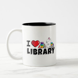 Mim caneca da biblioteca do coração