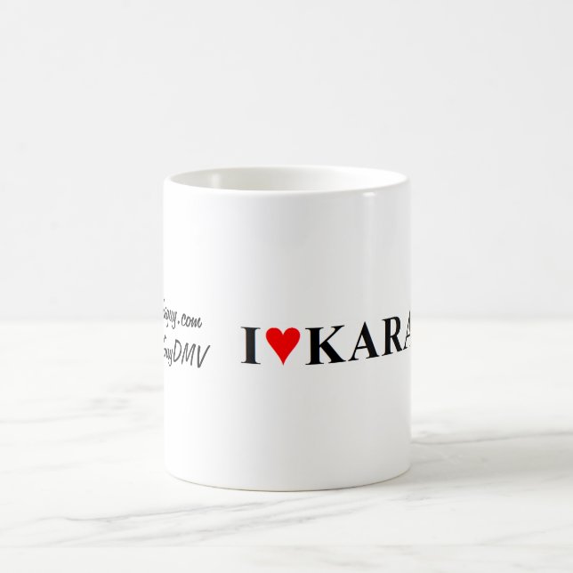 "Mim caneca de café do karaoke do coração" (Centro)