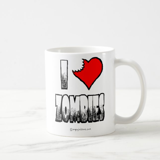 Mim caneca de café dos zombis do coração (Direita)