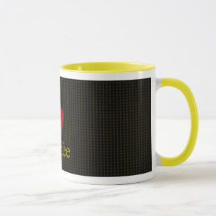 Mim caneca de Coffee_Coffee do coração (preto)