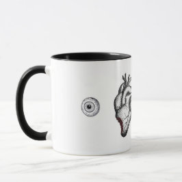 Mim caneca dos CÉREBROS do coração