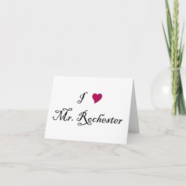 Mim cartão de nota do Sr. Rochester do coração (Frente)