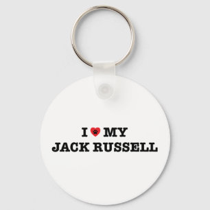 Mim coração meu chaveiro do botão de Jack Russe