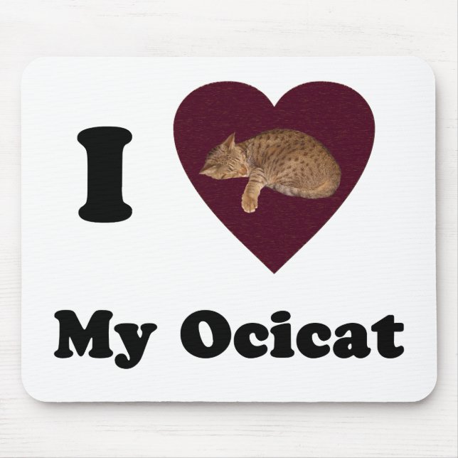 Mim coração meu Ocicat Mousepad (Frente)