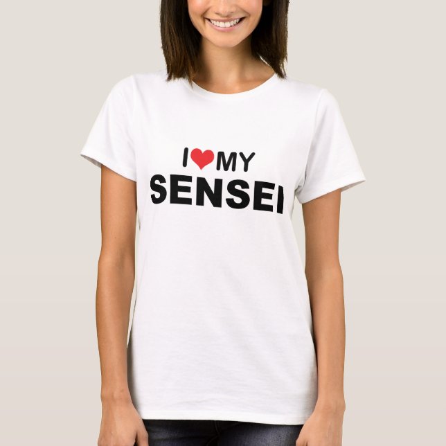 Mim coração meu t-shirt de Sensei (Frente)