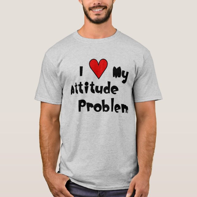 Mim (coração) meu t-shirt do problema da atitude (Frente)