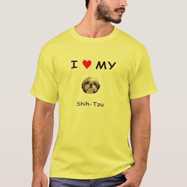 Mim coração minha camisa de Shih Tzu (Frente)