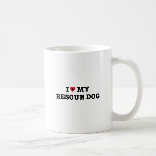 Mim coração minha caneca de café do cão do (Direita)