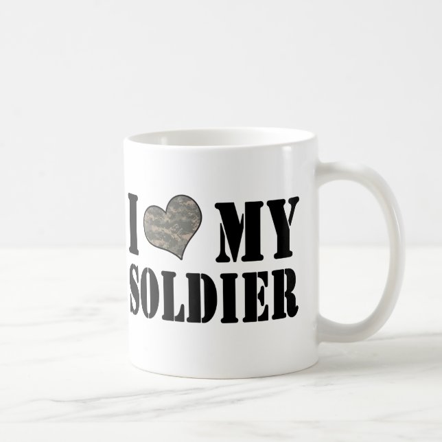 Mim coração minha caneca do soldado (Direita)