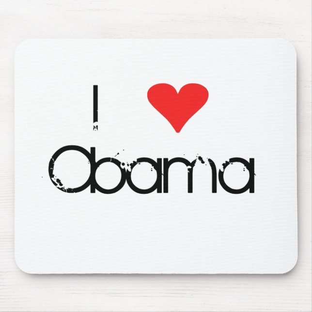 Mim coração Obama Mousepad (Frente)
