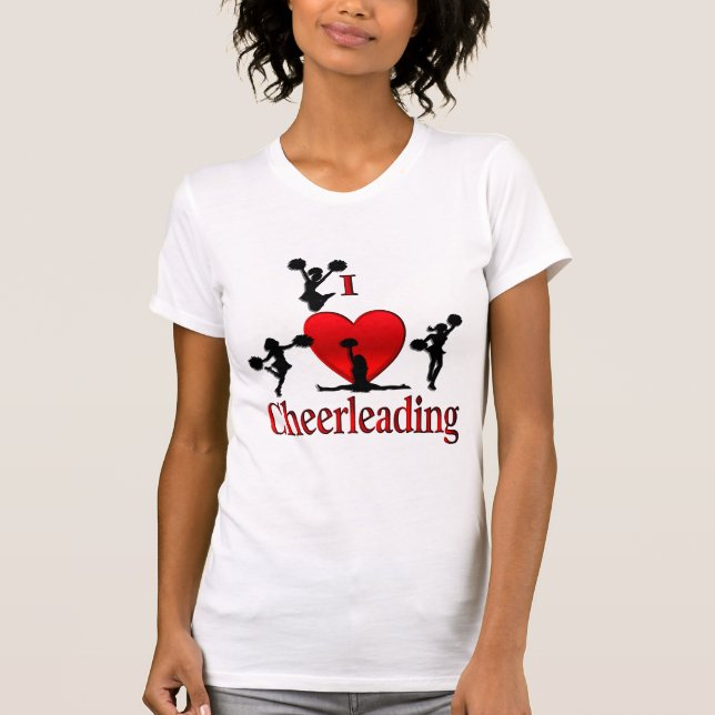 Mim coração que Cheerleading a camisa de T (Frente)